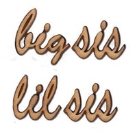 Sorority Big Sis and Lil Sis Attached Script Letters