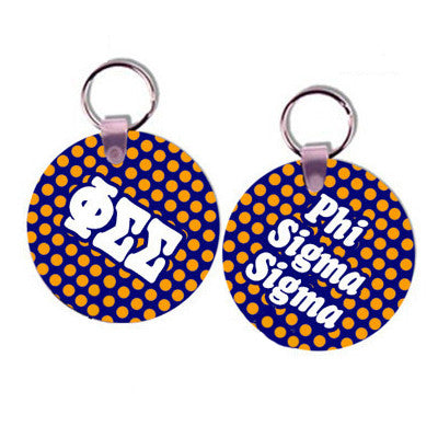 Sorority Polka Dot Round Keychain - UN4411 - SUB