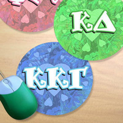 Sorority Round Heart Print Mouse Pad - SMP2 - SUB