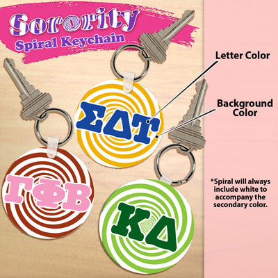 Sorority Spiral Keychain - UN4411 - SUB
