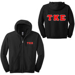 Tau Kappa Epsilon Fraternity Full-Zip Hoodie - G186 - TWILL