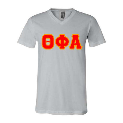 Theta Phi Alpha V-Neck Shirt, Horizontal Letters - TWILL