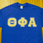 Sorority Letter T-Shirt with Glitter Options - G500 - TWILL
