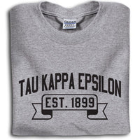 Tau Kappa Epsilon Vintage Football Printed T-Shirt - Gildan 5000 - CAD