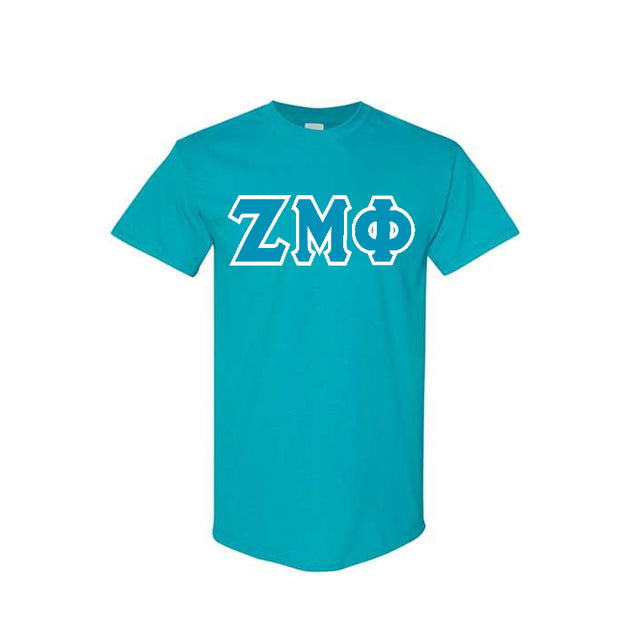 Zeta Mu Phi Letter T-Shirt - G500 - TWILL