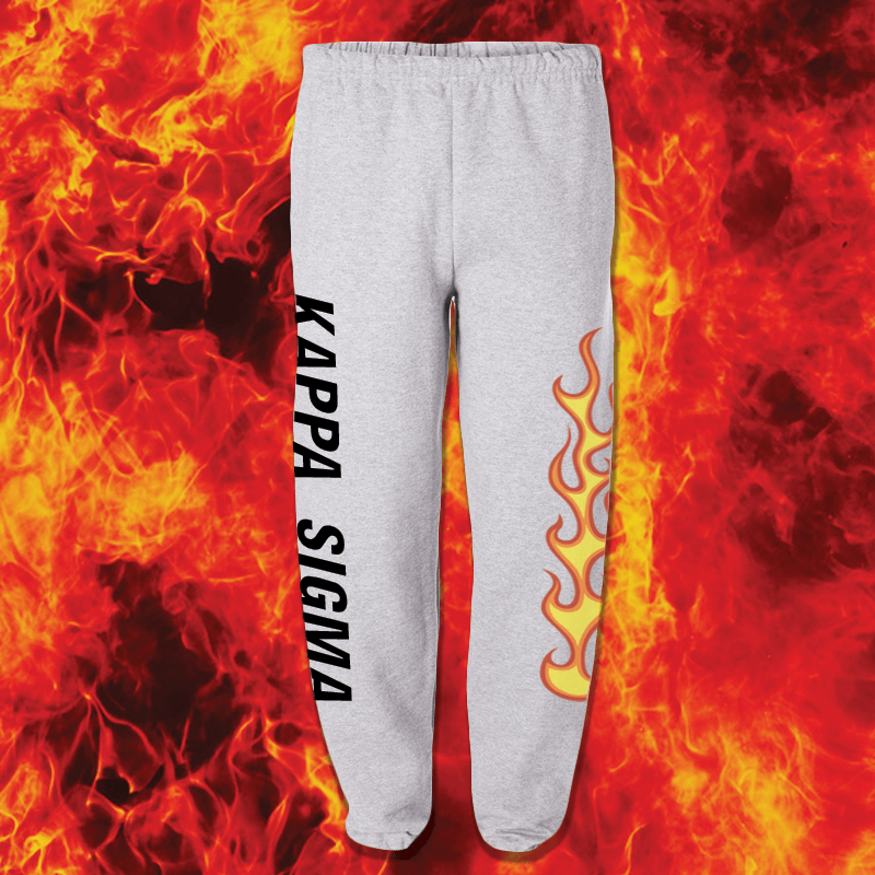 Shop Custom Greek That's Hot Flame Sweatpants