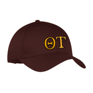 Theta Tau Adjustable Hat, 2-Color Greek Letters - CP80 - EMB