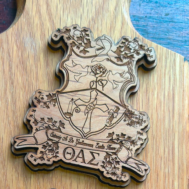 Theta Alpha Sigma Large Wooden Crest - LZR