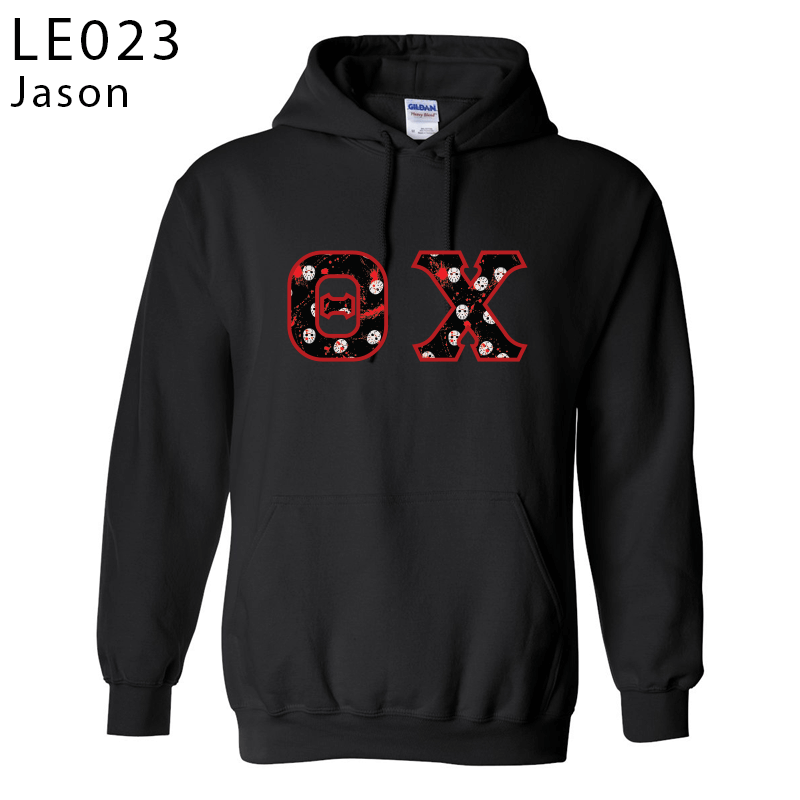 Greek Halloween Lettered Hooded Sweatshirt - G18500 - DIG