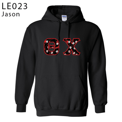 Greek Halloween Lettered Hooded Sweatshirt - G18500 - DIG