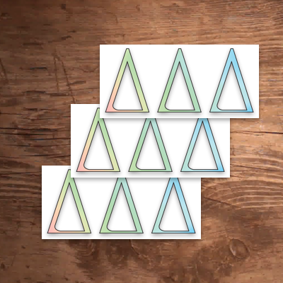 Pastel Tie Dye Greek Symbol Sticker, Set of 3 - DIG