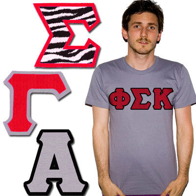 Greek 4-inch Twill Letters (Letters Only)