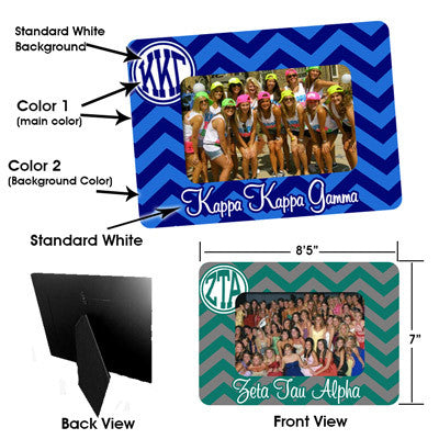 Fraternity Photo Frame Sorority Chevron Picture Frame - Greek Accessories – Something Greek