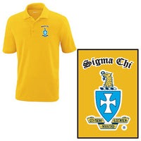 Fraternity Printed Crest Performance Pique Polo - Core 365 88181 - DIG