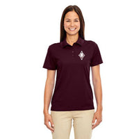 Sorority Printed Crest Performance Pique Polo - Core 365 78181 - DIG