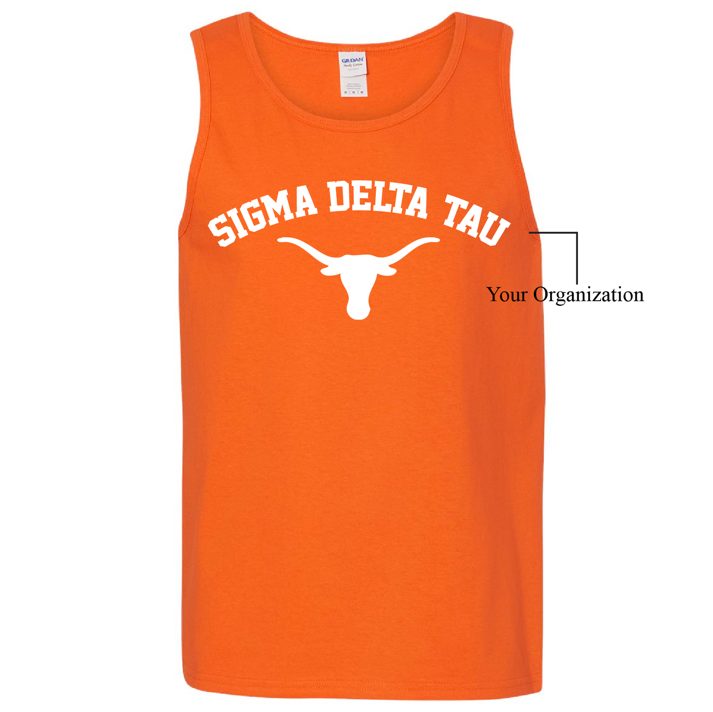 Greek Tank Top, Varsity Cattle Design - G520 - CAD