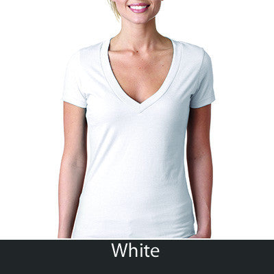 Zeta Sigma Chi Deep V Sorority Printed Tee - Next Level 6640 - CAD