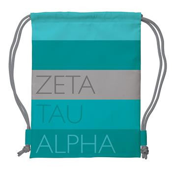 Zeta Tau Alpha Drawstring Backpack - a1009