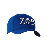 Zeta Phi Beta Adjustable Hat, 2-Color Greek Letters - CP80 - EMB