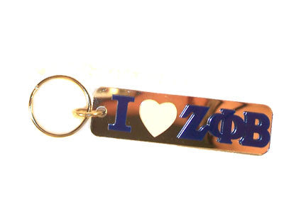 Zeta Phi Beta I Love Keychain - Craftique cqMHK