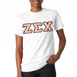 Zeta Sigma Chi Letter T-Shirt - G500 - TWILL