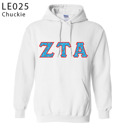 Greek Halloween Lettered Hooded Sweatshirt - G18500 - DIG