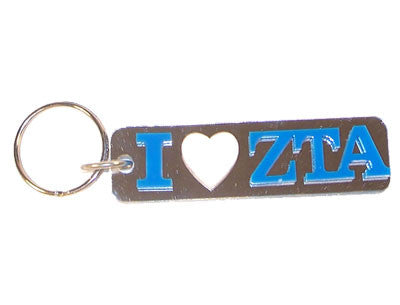 Zeta Tau Alpha I Love Keychain - Craftique cqMHK
