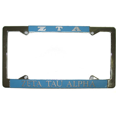 Zeta Tau Alpha License Plate Frame - Rah Rah Co. rrc