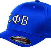 Zeta Phi Beta Flexfit Fitted Hat, 2-Color Greek Letters - 6277 - EMB