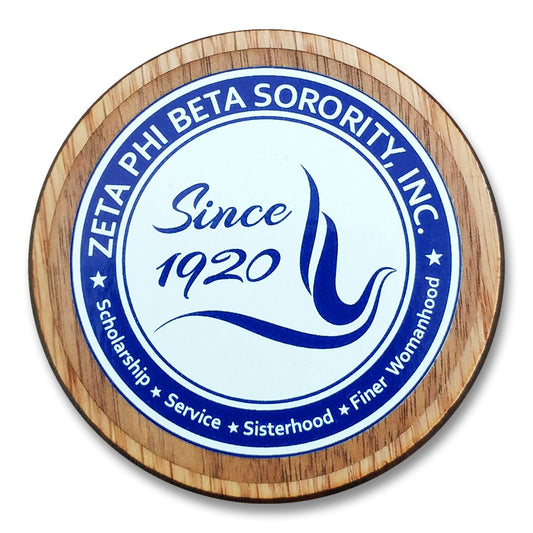 Zeta Phi Beta Large Wooden Crest