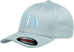 Zeta Tau Alpha Flexfit Fitted Hat, 2-Color Greek Letters - 6277 - EMB