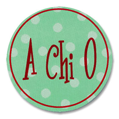 Alpha Chi Omega Round Bumper Sticker - Alexandra Co. a1022
