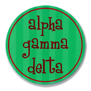 Alpha Gamma Delta Round Bumper Sticker - Alexandra Co. a1022