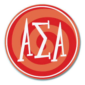 Alpha Sigma Alpha Round Bumper Sticker - Alexandra Co. a1022