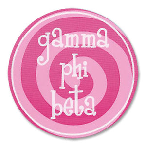 Gamma Phi Beta Round Bumper Sticker - Alexandra Co. a1022