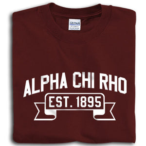 Alpha Chi Rho T-Shirt, Printed Vintage Football Design - G500 - CAD