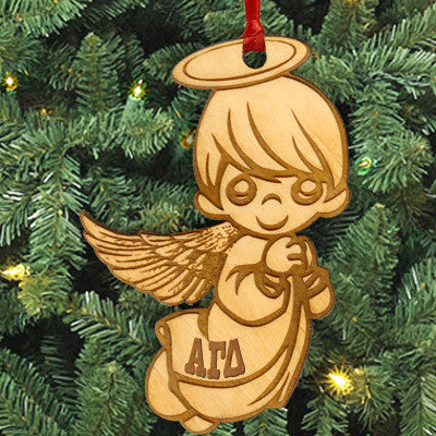 Alpha Gamma Delta Angel Ornament - LZR