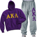 Alpha Kappa Lambda Hoodie and Sweatpants, Printed Old English Letters, Package Deal - CAD