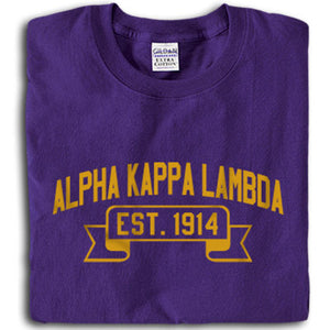 Alpha Kappa Lambda T-Shirt, Printed Vintage Football Design - G500 - CAD