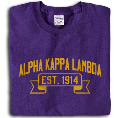 Alpha Kappa Lambda Vintage Football Printed T-Shirt - Gildan 5000 - CAD