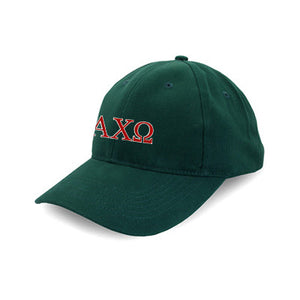 Alpha Chi Omega Flexfit Fitted Hat, 2-Color Greek Letters - 6277 - EMB