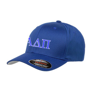 Alpha Delta Pi Flexfit Fitted Hat, 2-Color Greek Letters - 6277 - EMB