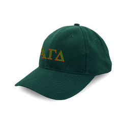 Alpha Gamma Delta Flexfit Fitted Hat, 2-Color Greek Letters - 6277 - EMB