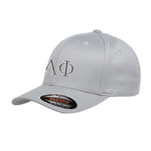 Alpha Phi Flexfit Fitted Hat, 2-Color Greek Letters - 6277 - EMB