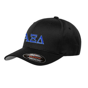 Alpha Xi Delta Flexfit Fitted Hat, 2-Color Greek Letters - 6277 - EMB