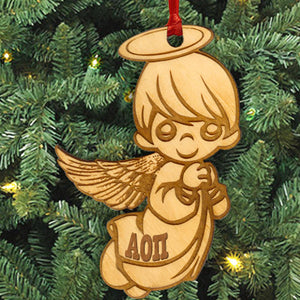 Alpha Omicron Pi Angel Ornament - LZR