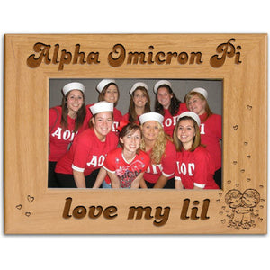 Alpha Omicron Pi Love My Lil Picture Frame - PTF157 - LZR
