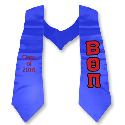 Beta Theta Pi Graduation Stole, 3-inch Twill Letters - TWILL
