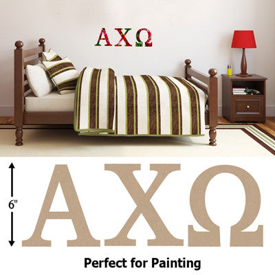 6-Inch Wooden Greek Letters - LZR