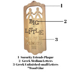 Sorority Friends Plaque, Greek Paddle Package - 445-Oak